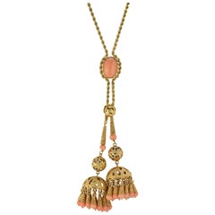 Van Cleef and Arpels Coral Tassel Necklace