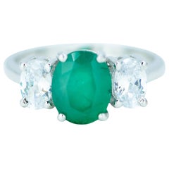 Natural 2.5 Carat Emerald Ring