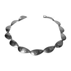 Hans Hansen Sterling Silver Necklace, Denmark, circa 1968