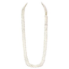 Akoya Perlen-Diamant-Halskette 14k Y Gold zertifiziert