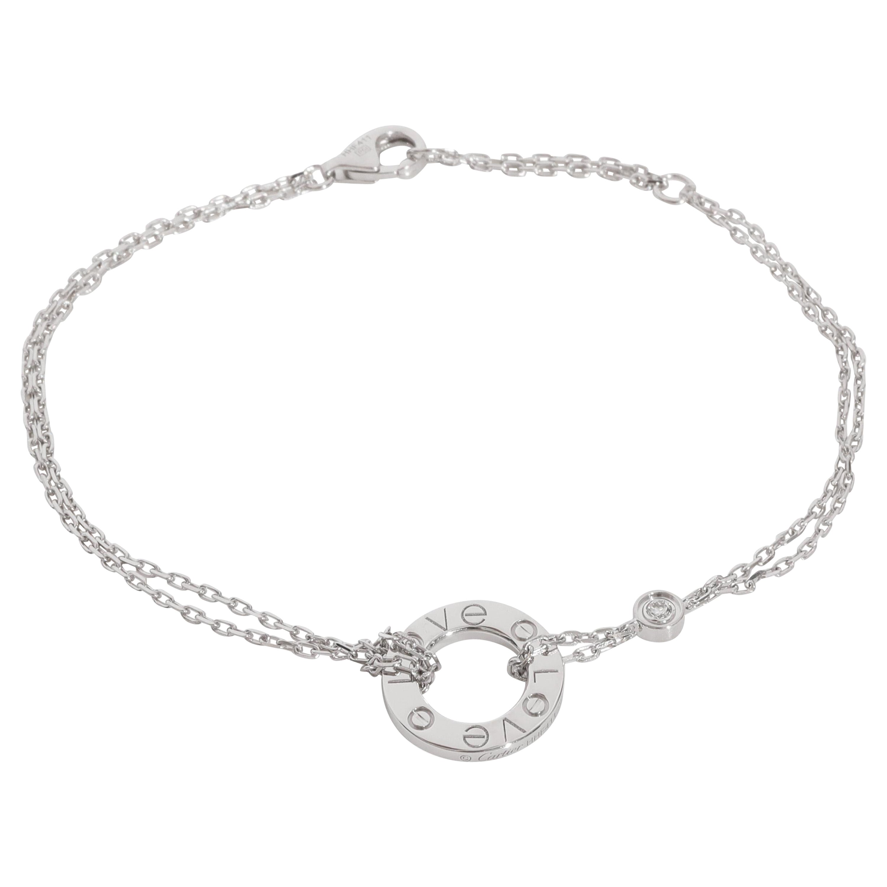 Cartier Love Diamond Bracelet with 10 Diamonds in 18k White Gold 0.21