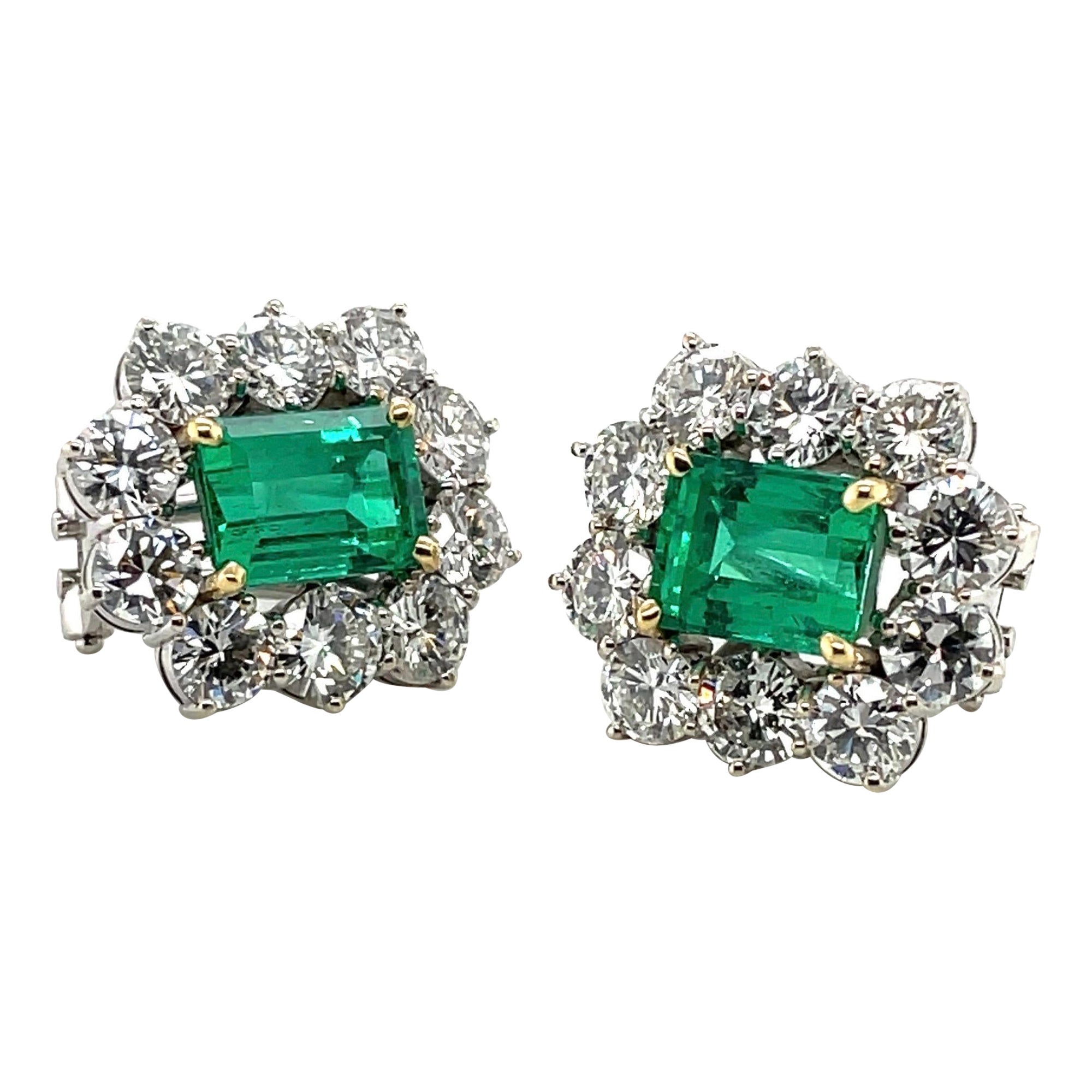 Ambrosi Diamond, Colombian Emerald and Mother-of-Pearl 18 Karat Gold ...