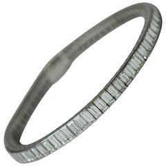 Baguette Diamond Gold Line Bracelet