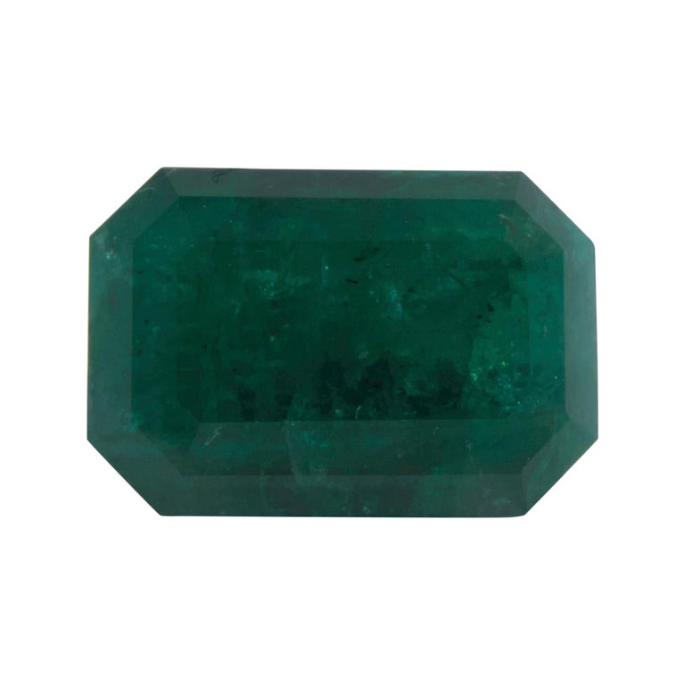 6.10 Carat Loose Emerald Cut Emerald For Sale at 1stDibs