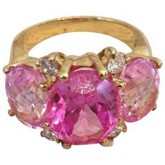 Medium GUM DROPâ„¢ Ring with Pink Topaz and Diamonds 2