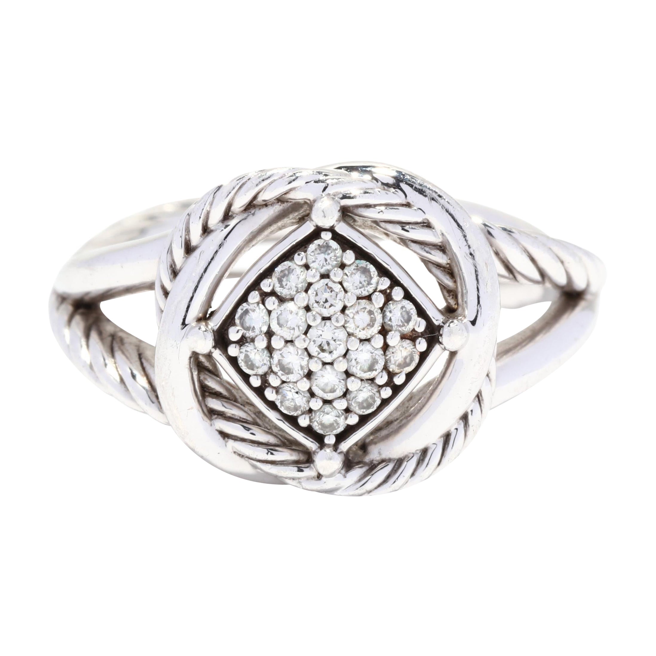 David Yurman .15ctw Diamond Infinity Ring, Sterling Silver, Ring