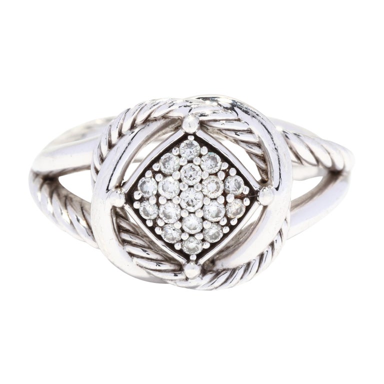 Bague Homme DAVID YURMAN Modèle 'Le Caire' - Argent Sterling 925 - Largeur 8 Mm - Taille 12 - Neuf Avec écrin