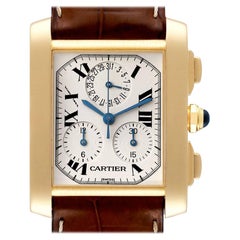 Cartier Tank Francaise Chronograph Orologio da uomo in oro giallo 18 carati W5000556