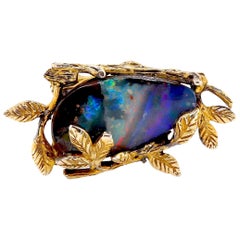 12.65 Carat Opal and Multi-Color Gemstone Fashion Ring