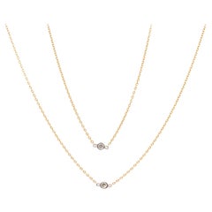 Vintage Rare Platinum & 18k Yellow Gold Signed Tiffany & Co Necklace