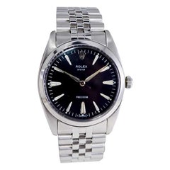 Rolex Steel Oyster with Black Dial from Early 1960's Rare 20mm Original Bracelet