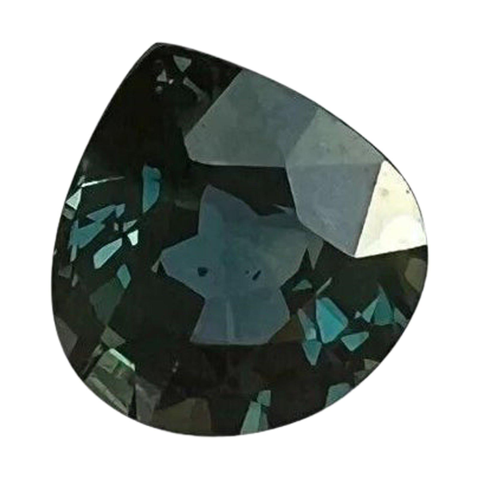 Unheated 1.19ct Colour Change Sapphire Green Blue Purple IGI Certified Pear Cut For Sale