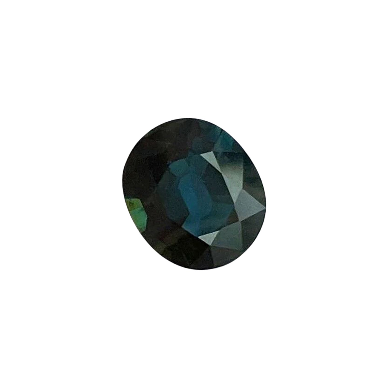 Saphir bleu profond de 1,35 carat, pierre précieuse non sertie certifiée IGI, taille ovale rare
