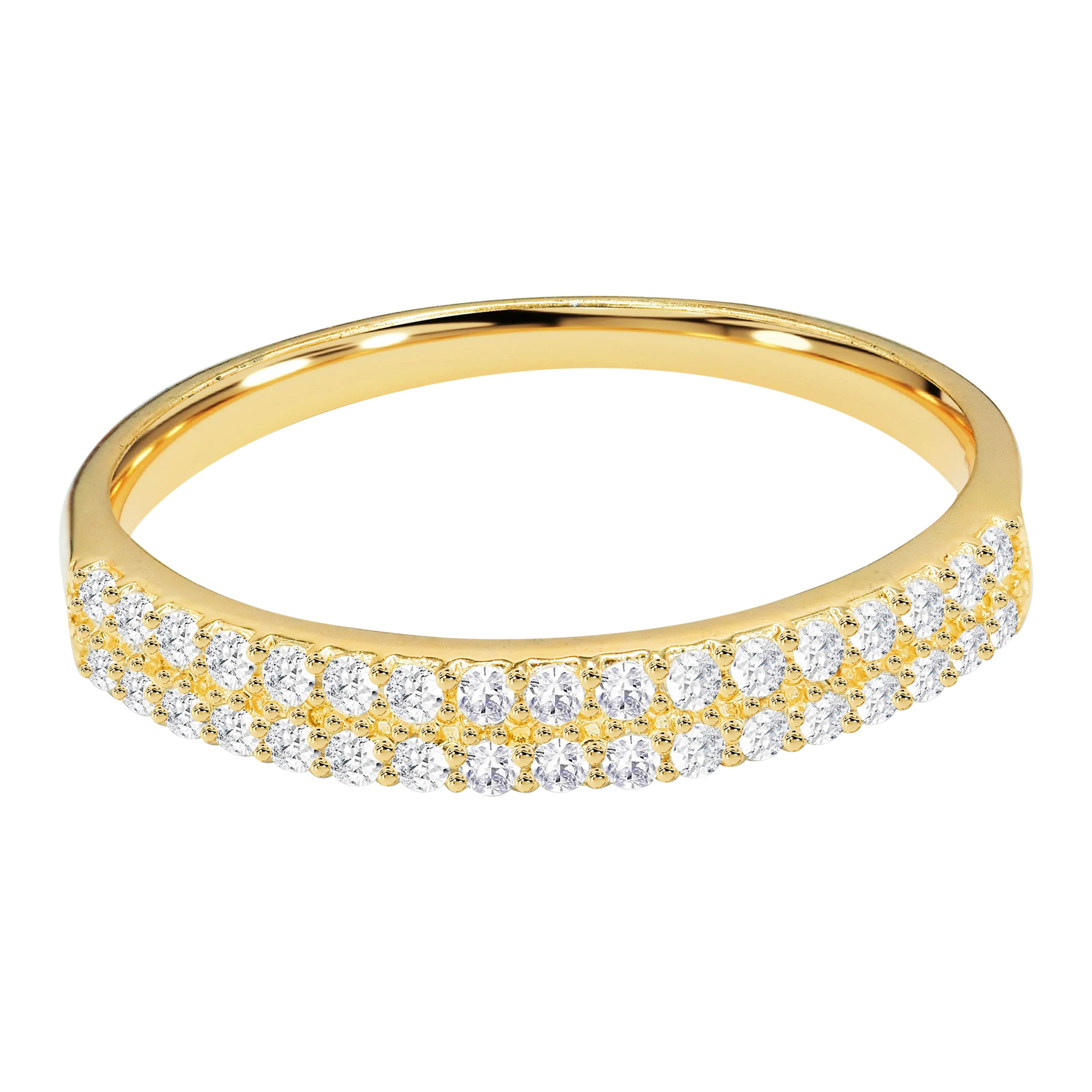 For Sale:  0.44 Ct Diamond Eternity Ring Band in 18K Gold