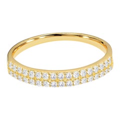 0.44 Ct Diamond Eternity Ring Band in 18K Gold