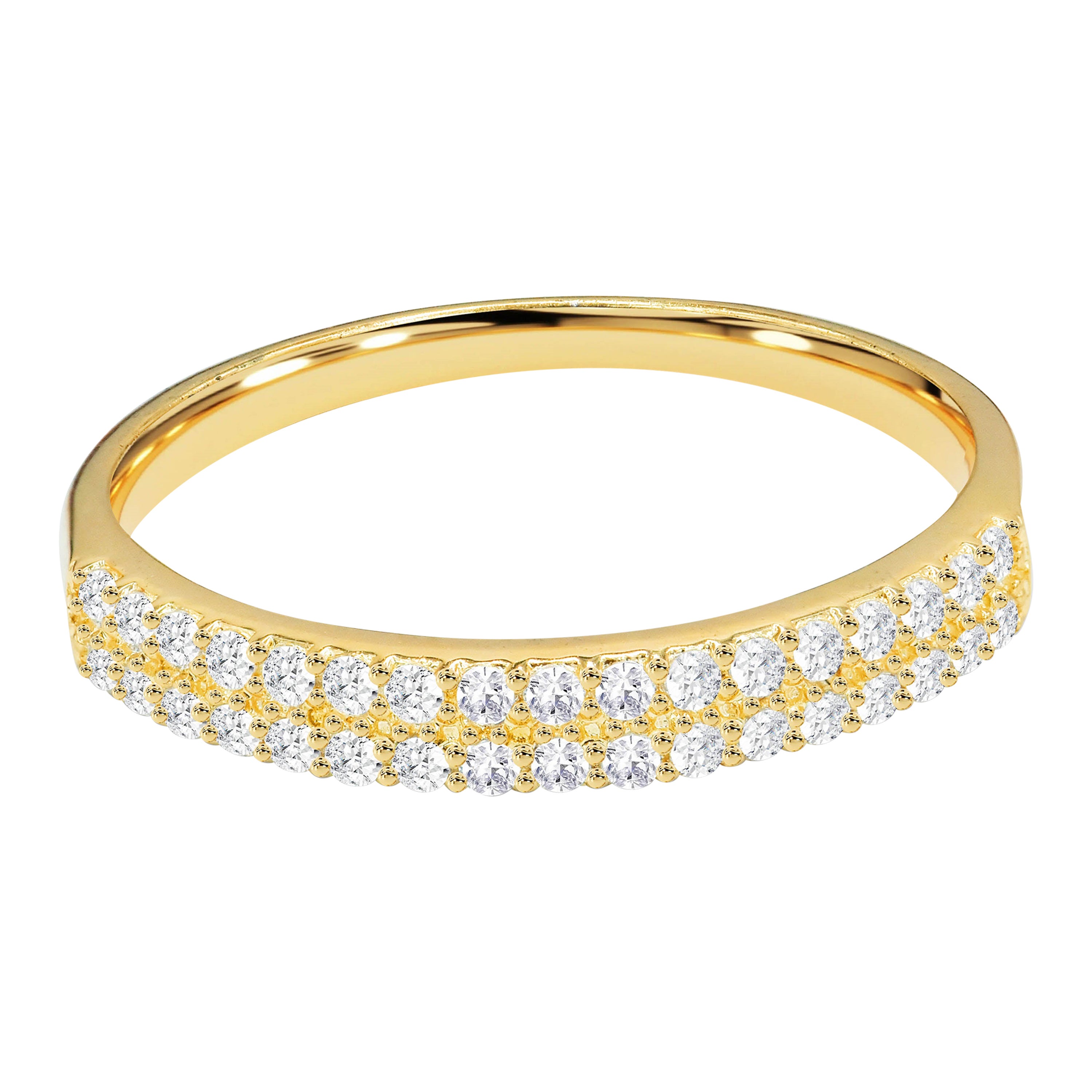 0.44 Ct Diamond Eternity Ring Band in 14K Gold