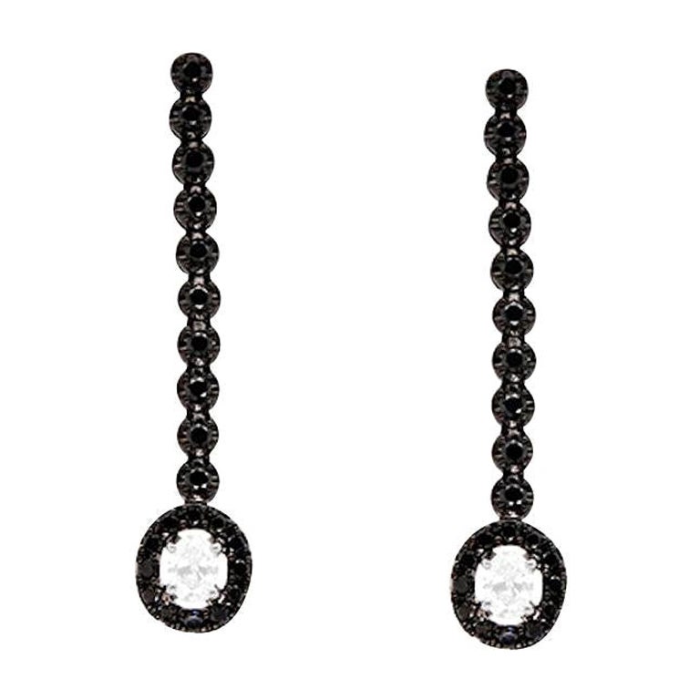 Faux black hot sale diamond earrings