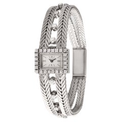 Movado Diamond 18k White Gold Wristwatch