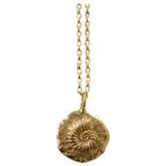 Solid 18 Carat Gold Ammonite Pendant by Lucy Stopes-Roe