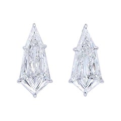 Emilio Jewelry Gia Certified 10.34 Carat Kite Diamond Stud Earring