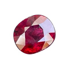 Majestueux rubis naturel de couleur sang de pigeon 1,52 carat, pierre précieuse non sertie, taille de bague