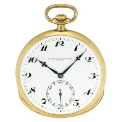 Vacheron Constantin 18ct Yellow Gold Keyless Lever Dress Pocket Watch, C1920s