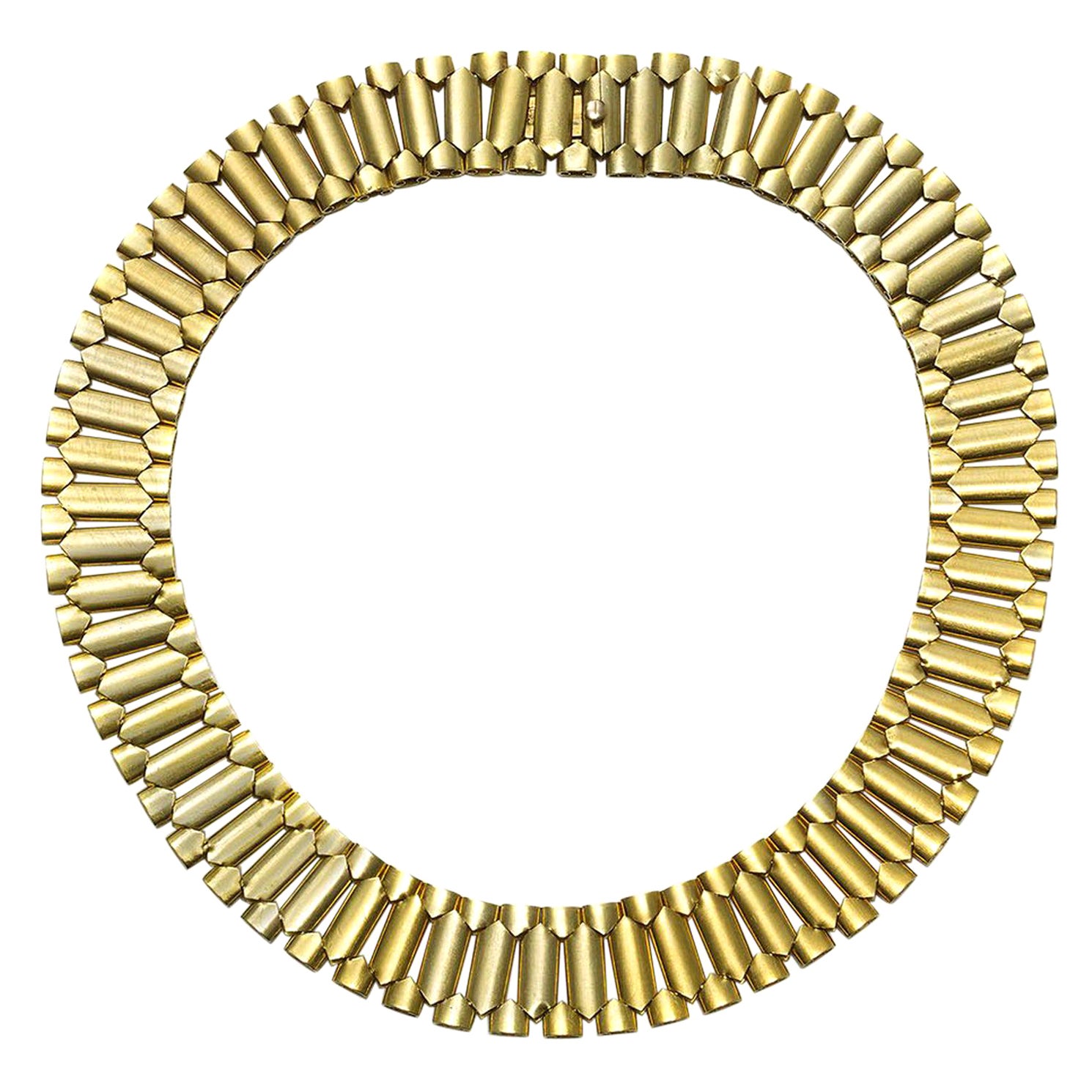 Antique Gold Collar Necklace, Circa 1870 For Sale