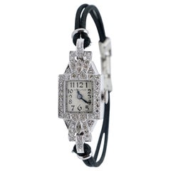 Antique Art Deco Hamilton Platinum & Diamonds Lady's Watch