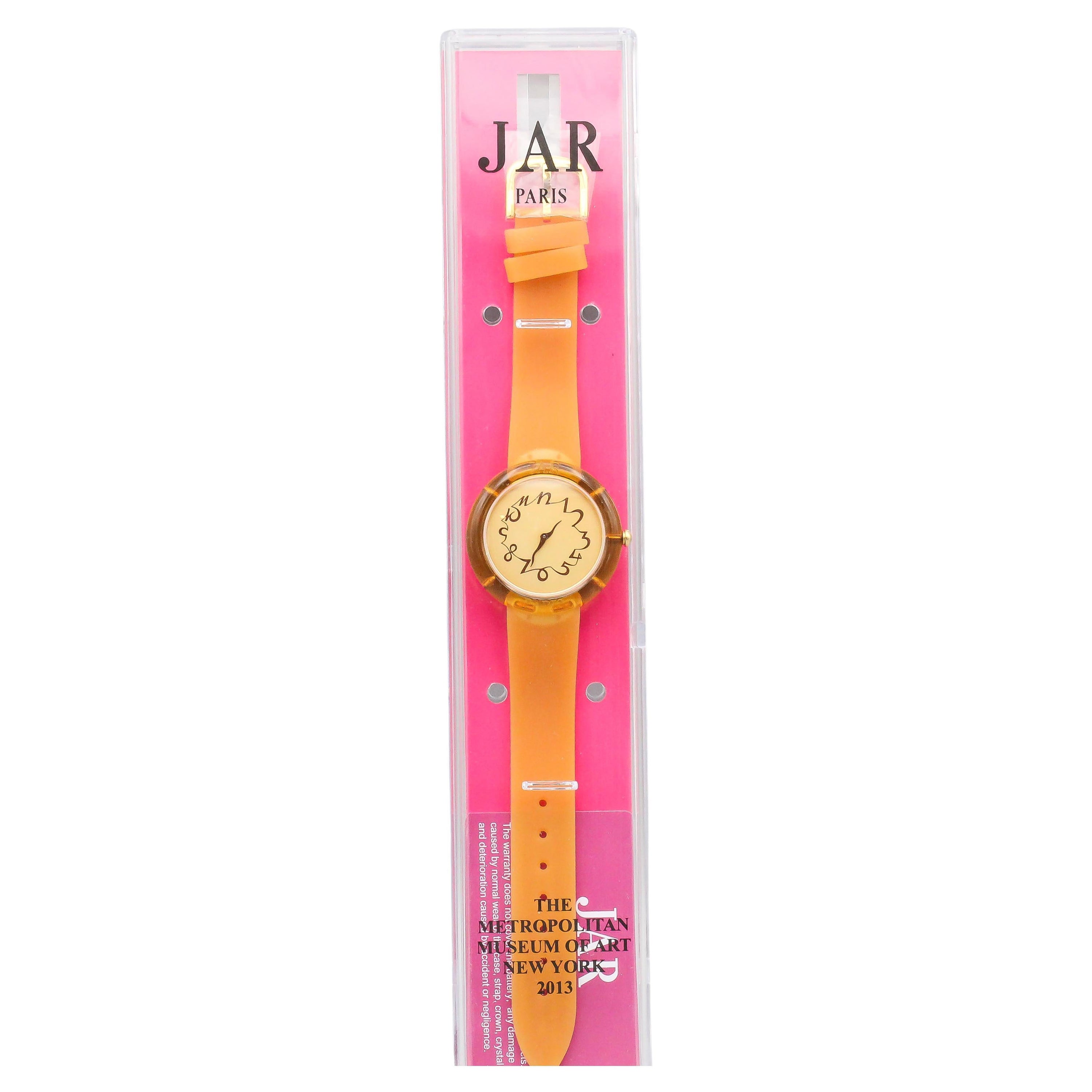 Jar Paris Met Museum Orange Honey Wrist Watch New in Box For Sale