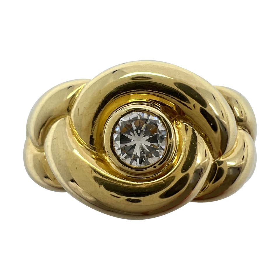 Rare Vintage Chopard Happy Diamonds Ruby and Diamond 18k Yellow Gold ...