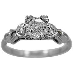 .50 Carat Diamond Platinum Engagement Ring .