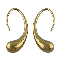 Tiffany & Co. Elsa Peretti 18K Yellow Gold Heavy Tear Drop Earrings
