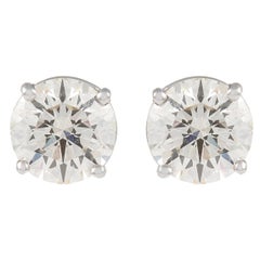 Alexander Clous d'oreilles en or blanc 18 carats avec diamants certifiés EGL de 2,51 carats