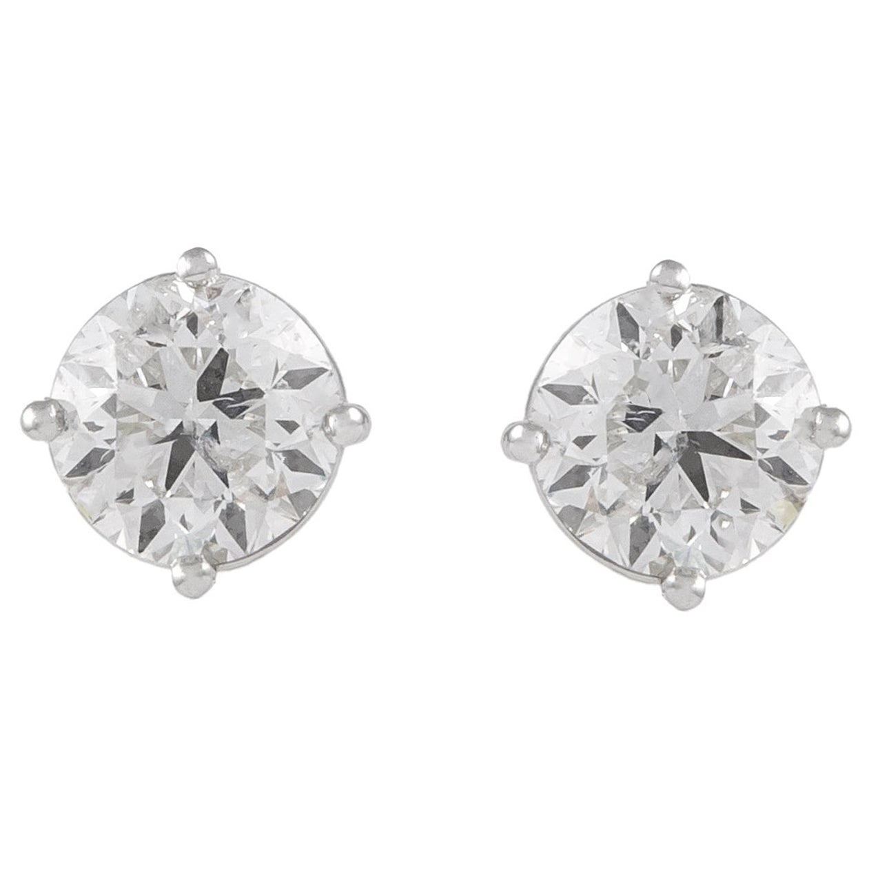 Alexander Beverly Hills EGL Certified 2.02ct Diamond Stud Earrings 18k