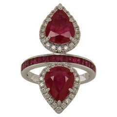 5.09 Carat Ruby and Diamond Ring in 18 Karat Gold