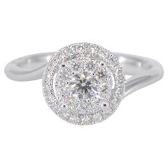 Bague Entourage en or blanc avec diamants