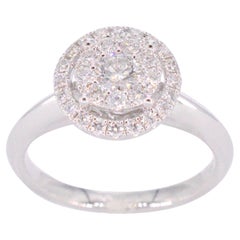 Bague Entourage en or blanc sertie de diamants