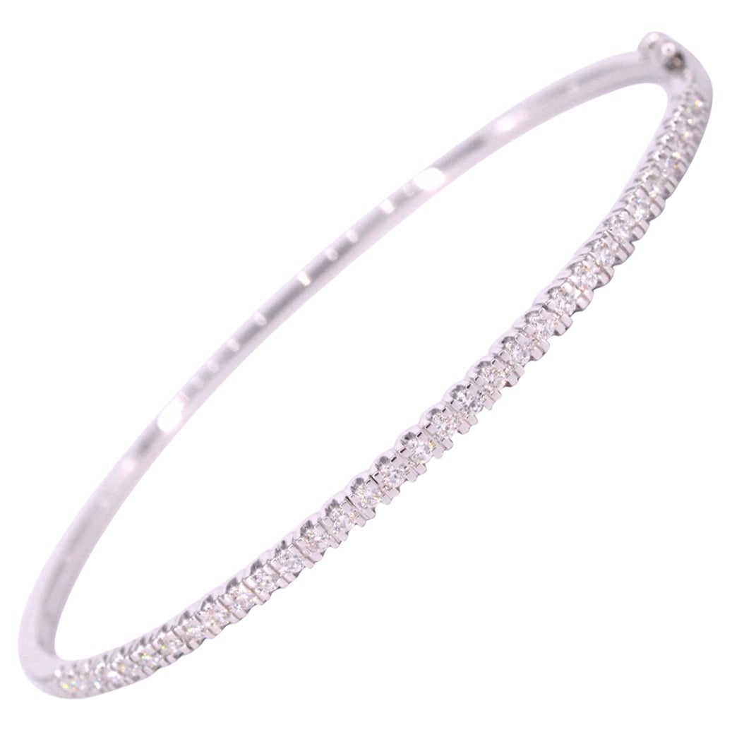 White Gold Bracelet with Diamonds For Sale