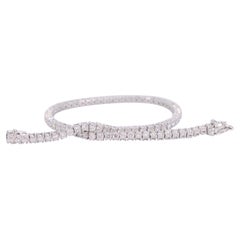 Bracelet tennis en or blanc avec diamants de 3,00 carats