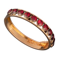 Antique Perpignan Gold and Garnets Bracelet