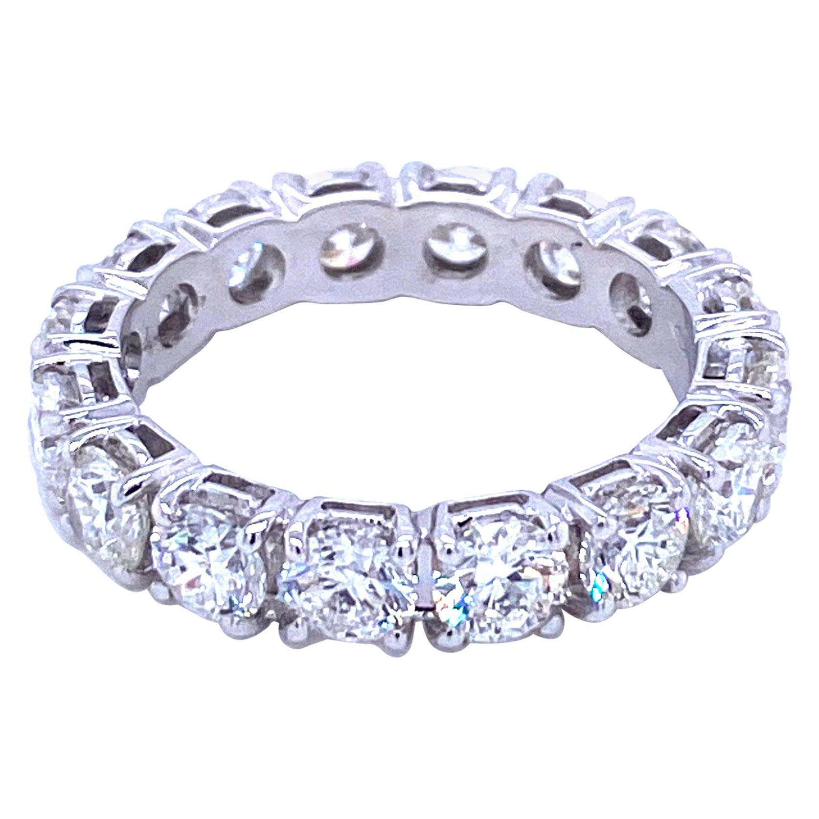 Designer 4 Carat Diamond Eternity Ring For Sale