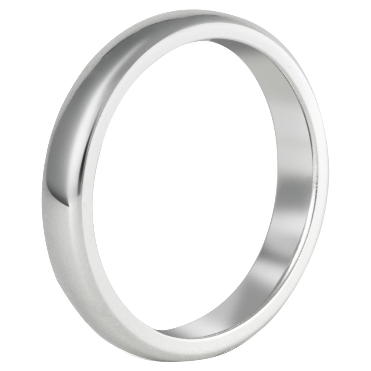 For Sale:  The McQueen : Narrow Width Slight Dome Titanium Comfort Fit Wedding Band