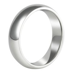 Whitman : Polished Shallow Dome Pure Cobalt Comfort Fit Wedding Band