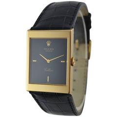 Vintage Rolex Yellow Gold Cellini Rectangular Wristwatch