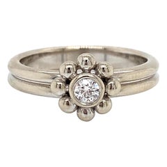 TIffany & Co Paloma Picasso Diamond Flower Ring 18k