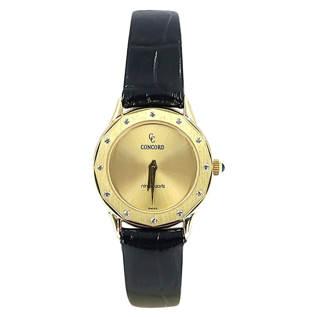 Concord Yellow Gold Quartz Watch For Sale