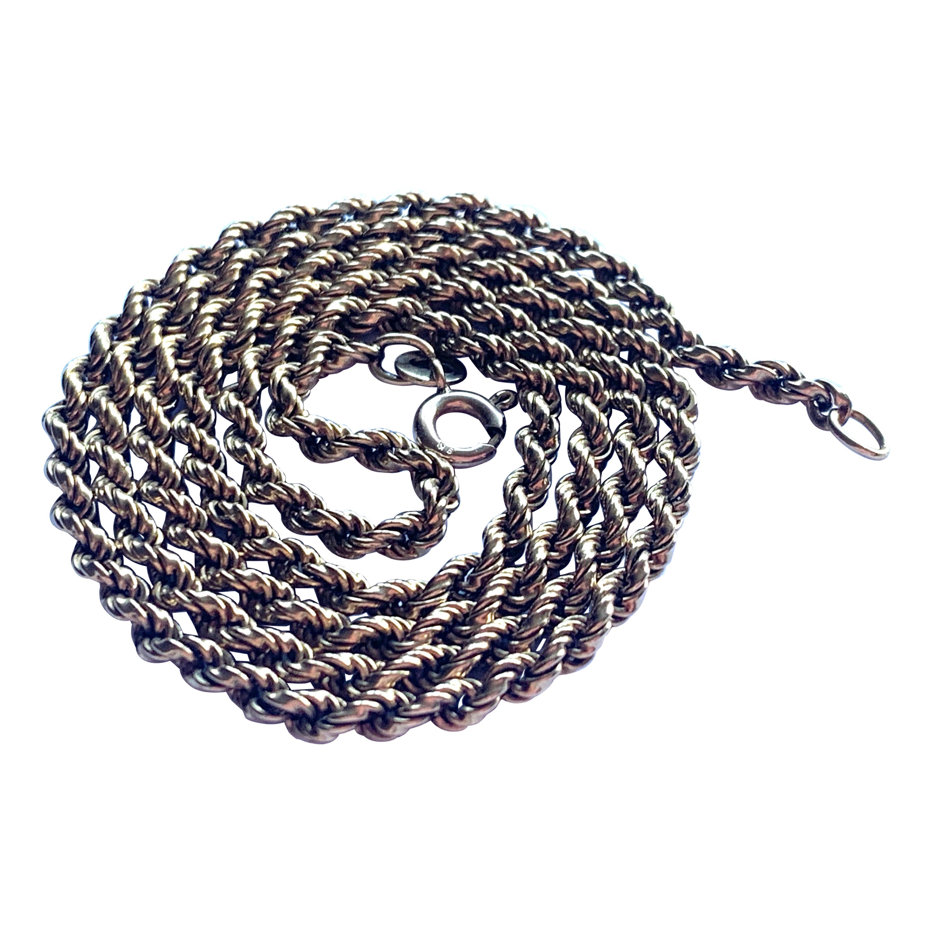 Antique 9ct Gold Rope Chain 