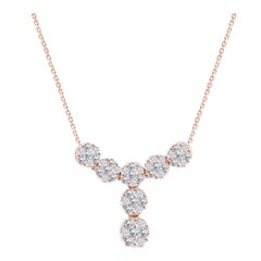 Used 0.88 Ct Diamond Dangle Necklace in 18K Gold