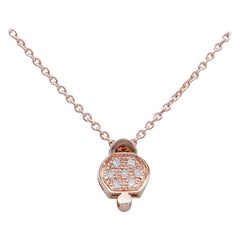 Diamonds, 18 Karat Rose Gold Little Bell Pendant Necklace