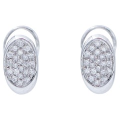 Diamonds, 18 Karat White Gold Stud Earrings